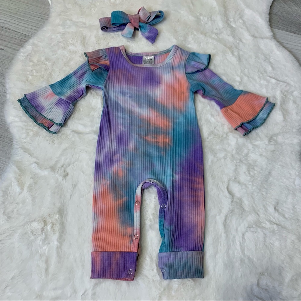 Tie Dye Romper with Headband NWT, Baby Girl, Toddler Girl